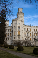 Fototapeta premium Historical castle in a park, Hluboka nad Vltavou, Czechia