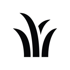 Grass icon. Simple vector sign.