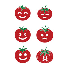 set of tomatoes vector.