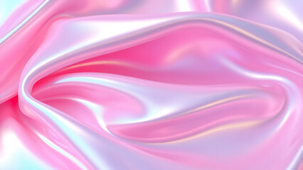 Fototapeta premium Soft pastel pink abstract liquid texture with smooth swirls and glossy surface, dynamic fluid design in gentle pastel hues, modern texture