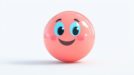 Happy Emoticon 3D Render