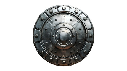Naklejka premium Metal Shield Steampunk Design Circular Protection,