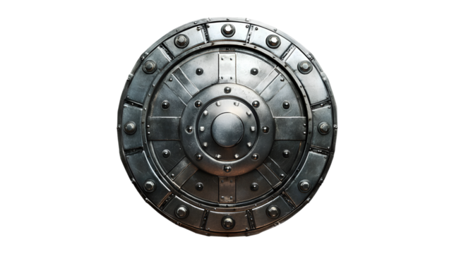 Metal Shield Steampunk Design Circular Protection,