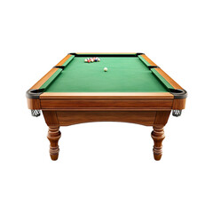 Classic Pool Table Game Ready for Break Exciting Billiards Setup