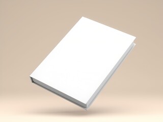 mockup white book isolated for branding. libro generado con ai