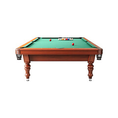 Classic Pool Table Ready for a Game Exciting Billiards Setup