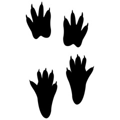 Fototapeta premium hamster footprint, hamster footprint vector illustration.