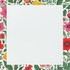 Obraz premium Floral card with copy space