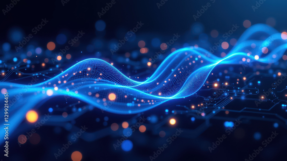 Aufkleber this is a digital stock photo featuring an abstract representation of cloud computing, data centers,