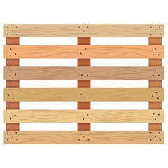 wooden pallet top view,  isolated wood pallet.