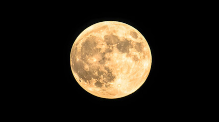 Obraz premium Full Moon Illuminated Against a Black Night Sky