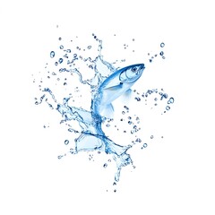 Obraz premium Fish Jumping Out of Water with Splash Effects