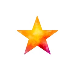 Obraz premium Colorful Star Illustration on White Background