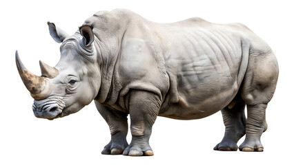 Rhino isolated on transparent background, PNG file