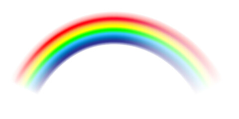 Subtle and Blurred Rainbow Arc on a Transparent Background for a Light and Airy Effect