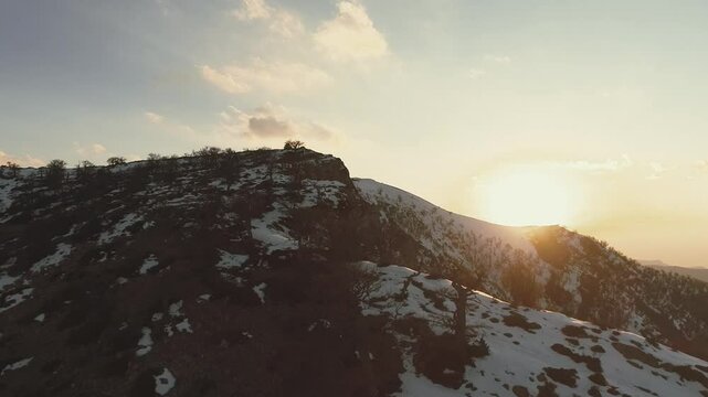 sunset in the mountains