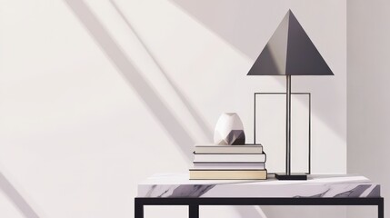 Obraz premium Modern Minimalist Interior Design: A Stylish Living Room with Elegant Decor