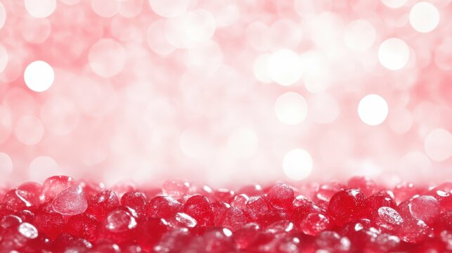 abstract background with red candy elements and smooth textures, clean lines, blurred minimalist background