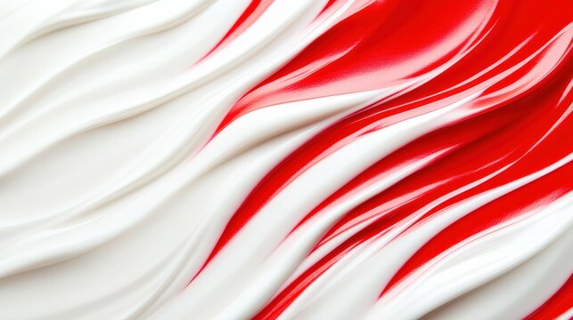 Abstract red and white striped wave paradigm for modern art design and decorations