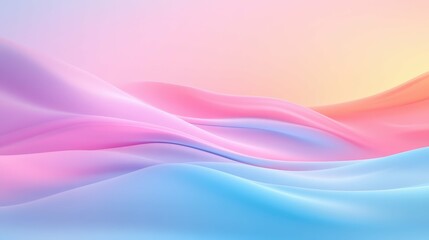 Fototapeta premium abstract background with soft pastel sky in pink and blue tones, smooth textures, flowing gradients, modern and minimalistic layout