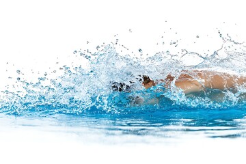 Dynamic Swimming Dive in a Pool
