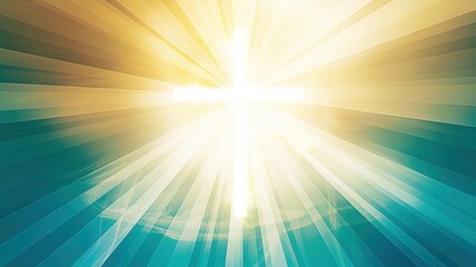 Obraz premium Light in the shape of Christian Cross 