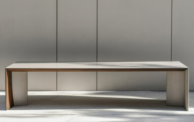 Modern minimalist table design showcasing sleek lines and elegant materials in a contemporary space