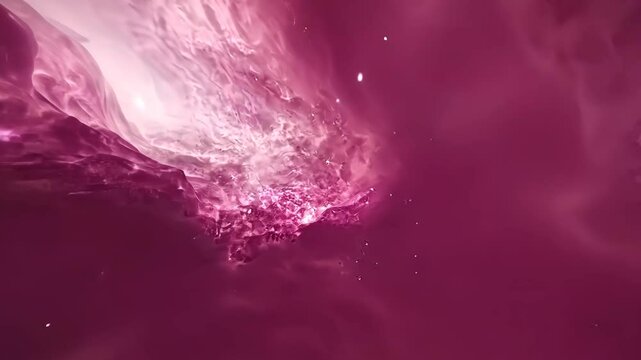 Fantasy animation scene nebula of cosmic colors. A captivating display of celestial artistry, showcasing swirling clouds of vibrant hues, evoking a sense of awe and wonder at the vastness 