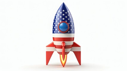 American Flag Rocket Launch