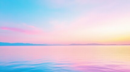 Obraz premium Tranquil twilight over calm sea with sky reflection