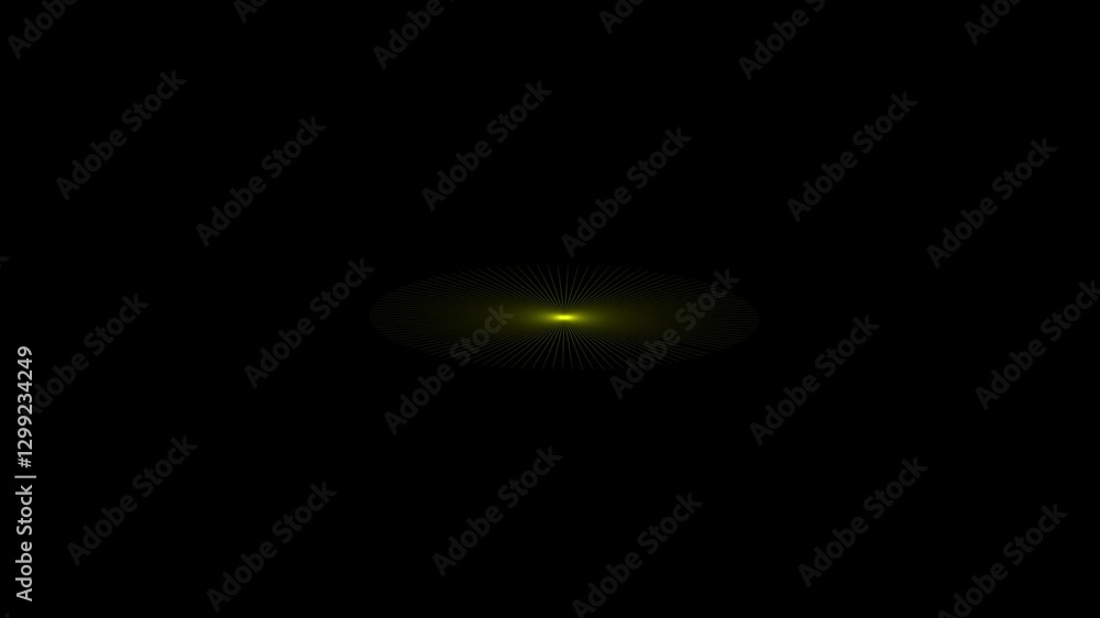 Poster illusion animation on black background. star rotation in vertical animation .