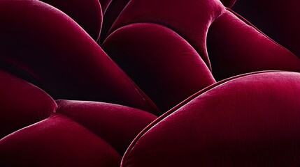 Fototapeta premium Luxurious Red Velvet Upholstery Texture Background