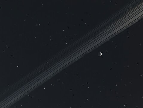 Saturn’s rings casting a breathtaking shadow and revealing the celestial body's contrasts