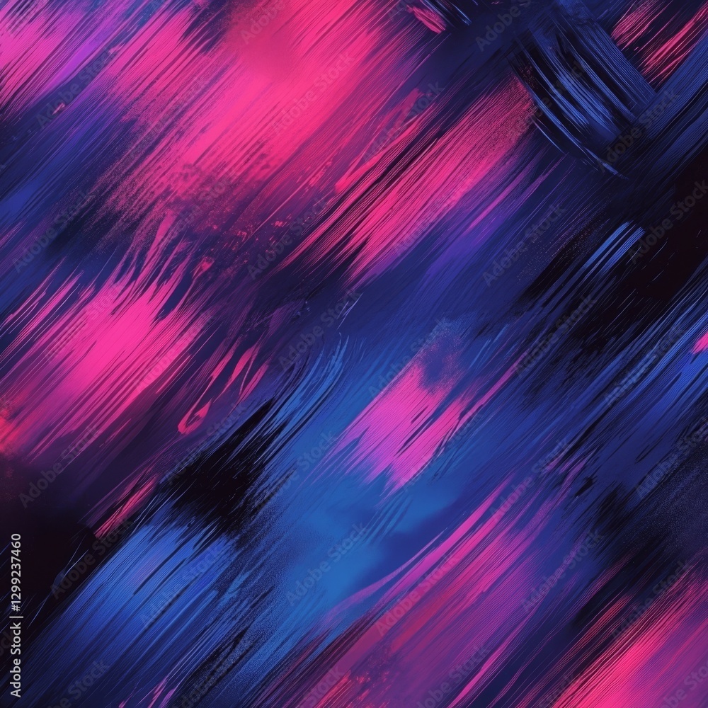 Aufkleber vivid strokes: an abstract expression of pink and blue energy with dynamic brushwork and texture