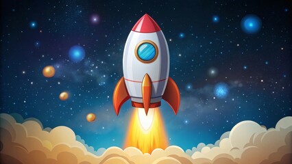 Rocket Launch in Space