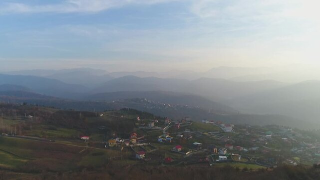 panorama of the city of the mountains