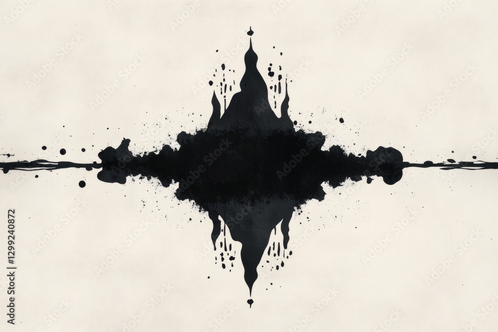 Poster visual abstraction reveals intrigue and imagination. generative ai