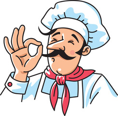 Funny pizza chef shows you how delicious pizza is.