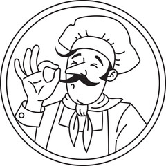 Funny pizza chef shows you how delicious pizza is.