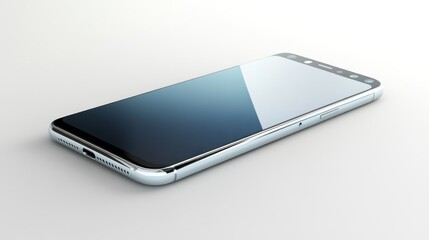 Sleek smartphone on white background