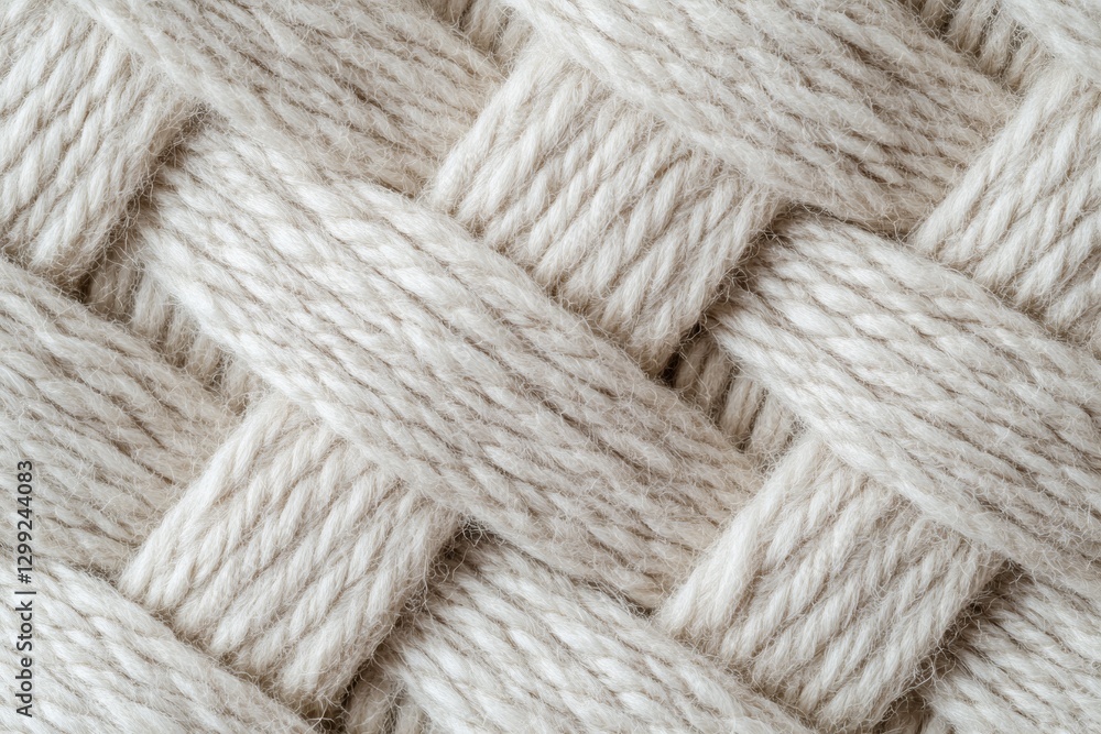 Poster soft white fibers weave a calming pattern. generative ai