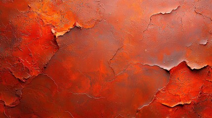 Fototapeta premium Fiery abstraction, captivating display of red and orange in modern abstract painting
