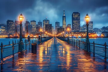 Obraz premium New York City Manhattan midtown skyline panorama with skyscrapers