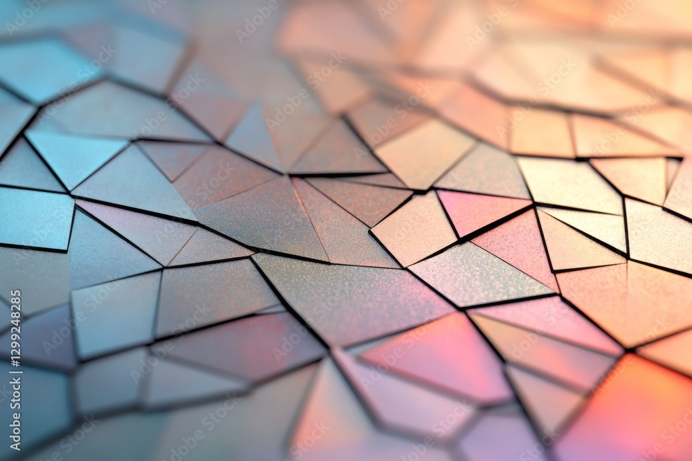 Poster intricate patterns in colorful geometric design. generative ai
