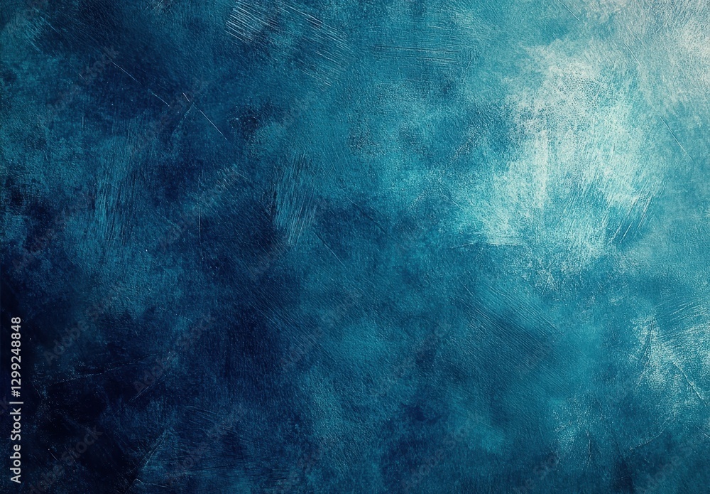 Poster abstract textured background in shades of blue, featuring a blend of deep hues and subtle patterns f