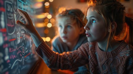 A teacher and a non-verbal student communicate with a board, boosting adaptive learning in a cozy setting