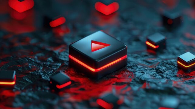 The text-to-speech device features a glowing play button, emphasizing its modern design for accessible communication