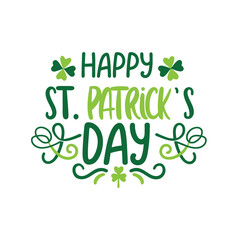 Happy St. Patrick's Day Typography Design