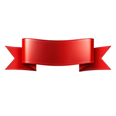 Red Ribbon Banner: Free Download isolated on transparent background