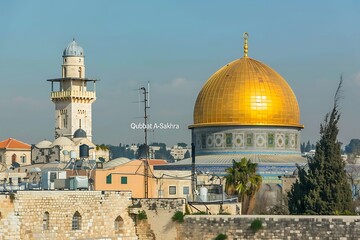 Obraz premium Dome of the Rock in Jerusalem, Israel. Religious architecture.